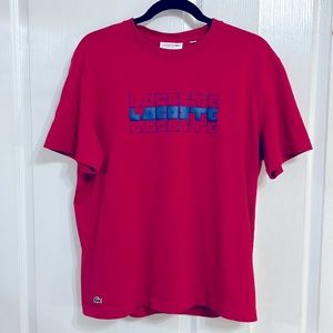 LACOSTE Red T Shirt - Short sleeve